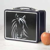 Silver Horhead auf Black Lunch Box (Beispiel)