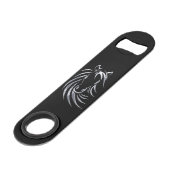 Silver Horse Head auf Black Speed Flaschenöffner (Rückseite Schrägansicht)