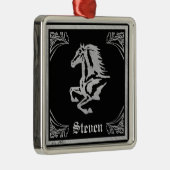 SILVER HORSE SILHOUETTE ORNAMENT AUS METALL (Rechts)