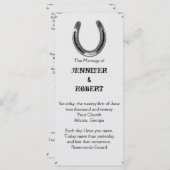 Silver Horseshoe auf dem Programm für Weißhochzeit (Vorne/Hinten)