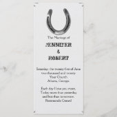 Silver Horseshoe auf dem Programm für Weißhochzeit (Vorderseite)