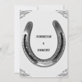 Silver Horseshoe auf der Einladung zur White Weddi (Rückseite)