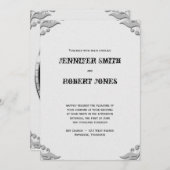 Silver Horseshoe auf der Einladung zur White Weddi (Vorne/Hinten)