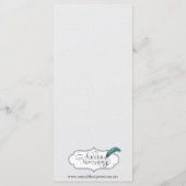 Silver Horseshoe auf der Speisekarte für White Wed Menükarte (Rückseite)