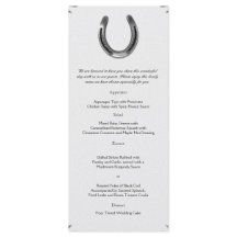 Silver Horseshoe auf der Speisekarte für White Wed