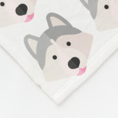 Silver Husky Liebe Fleece Blanket (Ecke)