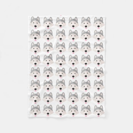 Silver Husky Liebe Fleece Blanket (Vorderseite)