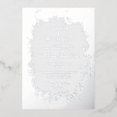 Silver Ice Elegante Hochzeit Einladung Foto Winter (Vorderseite)