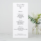 Silver Ice Menu Card für Hochzeiten & Galas Einladung (Stehend Vorderseite)