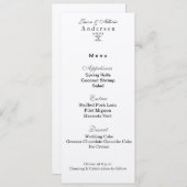 Silver Ice Menu Card für Hochzeiten & Galas Einladung (Vorne/Hinten)