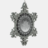Silver Ice Snowflake Pewter Weihnachtsschmuck Schneeflocken Zinn-Ornament (Links)