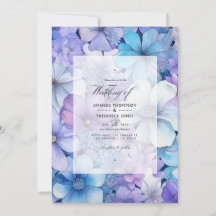 Silver, Icy Blue und Lilac Floral Wedding