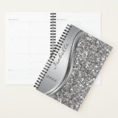 Silver Imitate Glitzer Glam Bling Personalisiert M Planer (Anzeige)