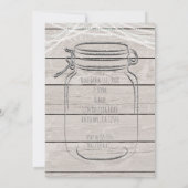 Silver Imitate Glitzer Mason Jar Sweet 16 Einladun Einladung (Rückseite)