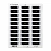 Silver Imitate irisierende Glitzer Rücksendeadress (Vorne)