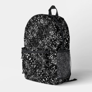 Silver Imitats Glass Glitzer Sparkon Bedruckter Rucksack