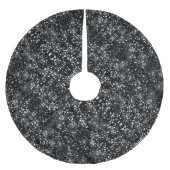 Silver Imitats Glass Glitzer Sparkon Polyester Weihnachtsbaumdecke (Vorderseite)