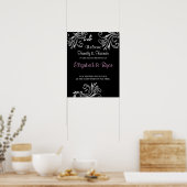 Silver Imitats Glitzer, Custom Wedding Welcome Pos Poster (Küche)
