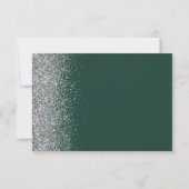 Silver Imitats Glitzer Edge Emerald Green RSVP Karte (Rückseite)
