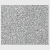 Silver Imitats Glitzer Geschenkpapier (Flach)