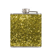 Silver Imitats Glitzer Glam Bling Personalisiert Flachmann (Rückseite)