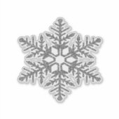 Silver Imitats Glitzer Snowflake Aufkleber (Vorderseite)