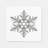 Silver Imitats Glitzer Snowflake Serviette (Vorderseite)