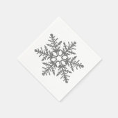 Silver Imitats Glitzer Snowflake Serviette (Ecke)