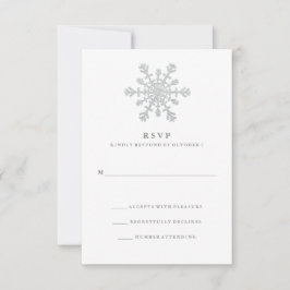 Silver Imitats Glitzer Snowflake Wedding RSVP