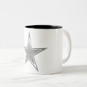 Silver Imitats Glitzer Star Zweifarbige Tasse (VorderseiteRechts)