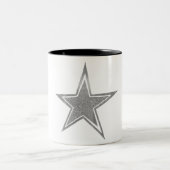 Silver Imitats Glitzer Star Zweifarbige Tasse (Mittel)