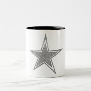 Silver Imitats Glitzer Star Zweifarbige Tasse