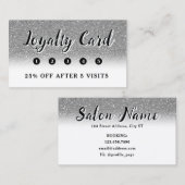 Silver Imitats Glitzer Treuekarte Visitenkarte (Vorne/Hinten)