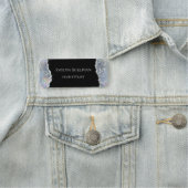 Silver Imitats irisierender Glitzer Namensschild (Beispiel)