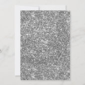 Silver Imitats Silver 21. Geburtstag Party Einladu Einladung (Rückseite)