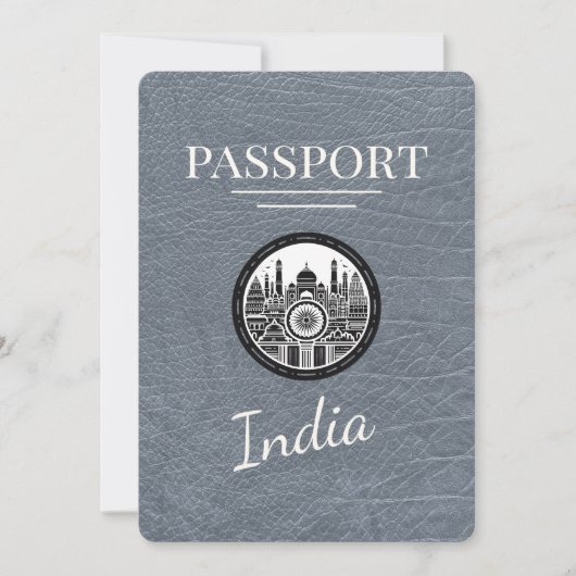 Silver India Passport Save the Date (Vorderseite)