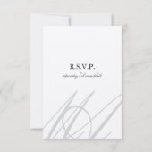 Silver Infinity Hand Clasp Couple Monogram Wedding RSVP Karte (Rückseite)