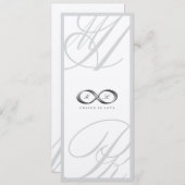 Silver Infinity Hand Clasp Wedding Einladung 2 (Vorne/Hinten)