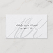 Silver Infinity Hand Clasp Wedding Platzkarte (Rückseite)