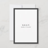 Silver Infinity Hand Clasp Wedding RSVP Card (Rückseite)