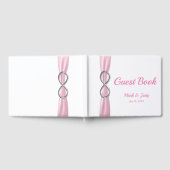 Silver Infinity Pink Ribbon Wedbook Gästebuch (Voll)