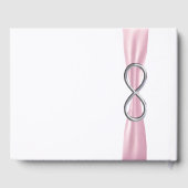 Silver Infinity Pink Ribbon Wedbook Gästebuch (Rückseite)