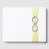 Silver Infinity Yellow Ribbon Wedbook Gästebuch (Rückseite)