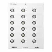 Silver Initial C Mit Monogramm Address Labels Adressaufkleber (Vorne)