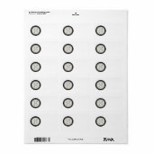 Silver Initial H Mit Monogramm Address Labels Adressaufkleber (Vorne)