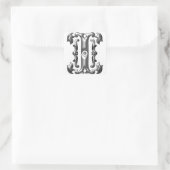 Silver Initial I Hauptstadt Letter Sticker (Tasche)