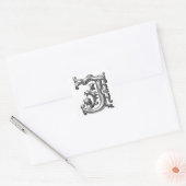 Silver Initial J Letter Sticker (Umschlag)