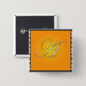 Silver Initial Letter A Button (Vorne & Hinten)