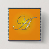 Silver Initial Letter A Button (Vorderseite)