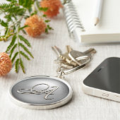 Silver Initial Schlüsselanhänger (Seite)